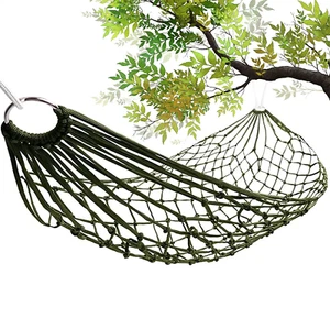 Hamacas de cuerda de malla para exterior - Hamaca para dormir nailon camping - Hamaca grande - Imagen 1 de 9
