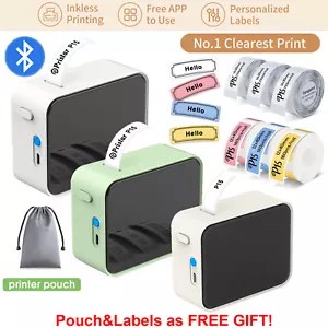 Bluetooth Label Maker Machine Portable Wireless Thermal Label Printer Sticker - Picture 1 of 26