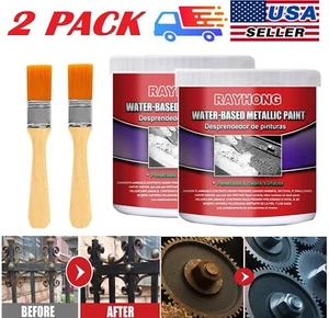 2 PACK Metal Rust Remover Water-based Metallic Paint Rust Conversion Agent - Picture 1 of 11