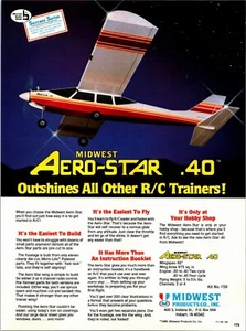 Midwest Aero Star .40 Airplane Trainer RC Print Ad Wall Art Decor Ephemeral - Picture 1 of 1