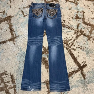 Vintage Miss Me Paisley Low Rise Bootcut Jeans Größe 28x33 Y2K - Bild 1 von 8