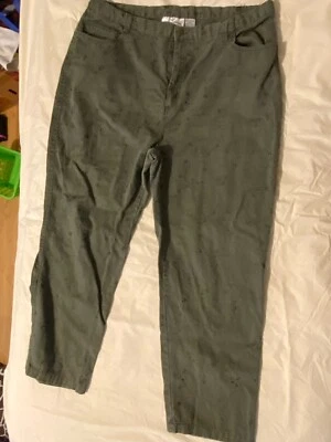 Erin London Olive Pants W/ Flower Details XL — 第 1/4 张图片