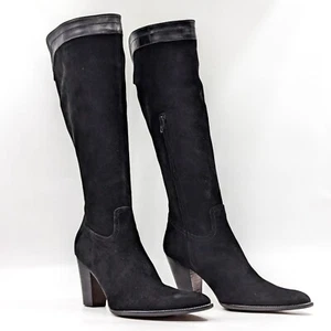 Duccio Del Ducca Damen schwarz Wildleder Western Cowboy Absatz Stiefel 9,5 US EUR 39,5 - Bild 1 von 11