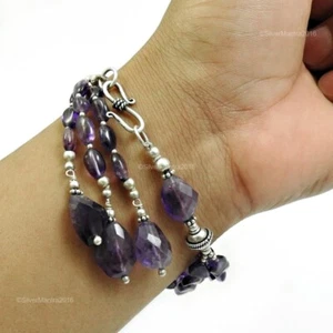 Kostüm Amethyst Stein Verlobung Kette Mutter Krone Chakra Armband 925 Silber - Bild 1 von 6