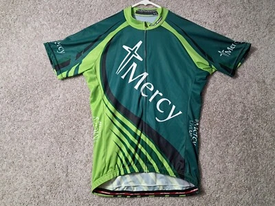 Camisa de Ciclismo Jakroo Adulto Mediana Verde Ciclismo Camiseta Atlética Hombres Mujeres Cremallera Foto 1 de 4
