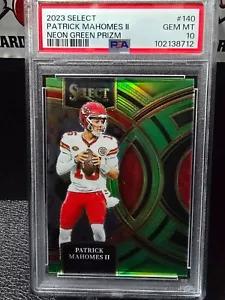 2023 Select Neon Green Prizm /49 PATRICK MAHOMES II #140 PSA 10 GEM MINT - Picture 1 of 3