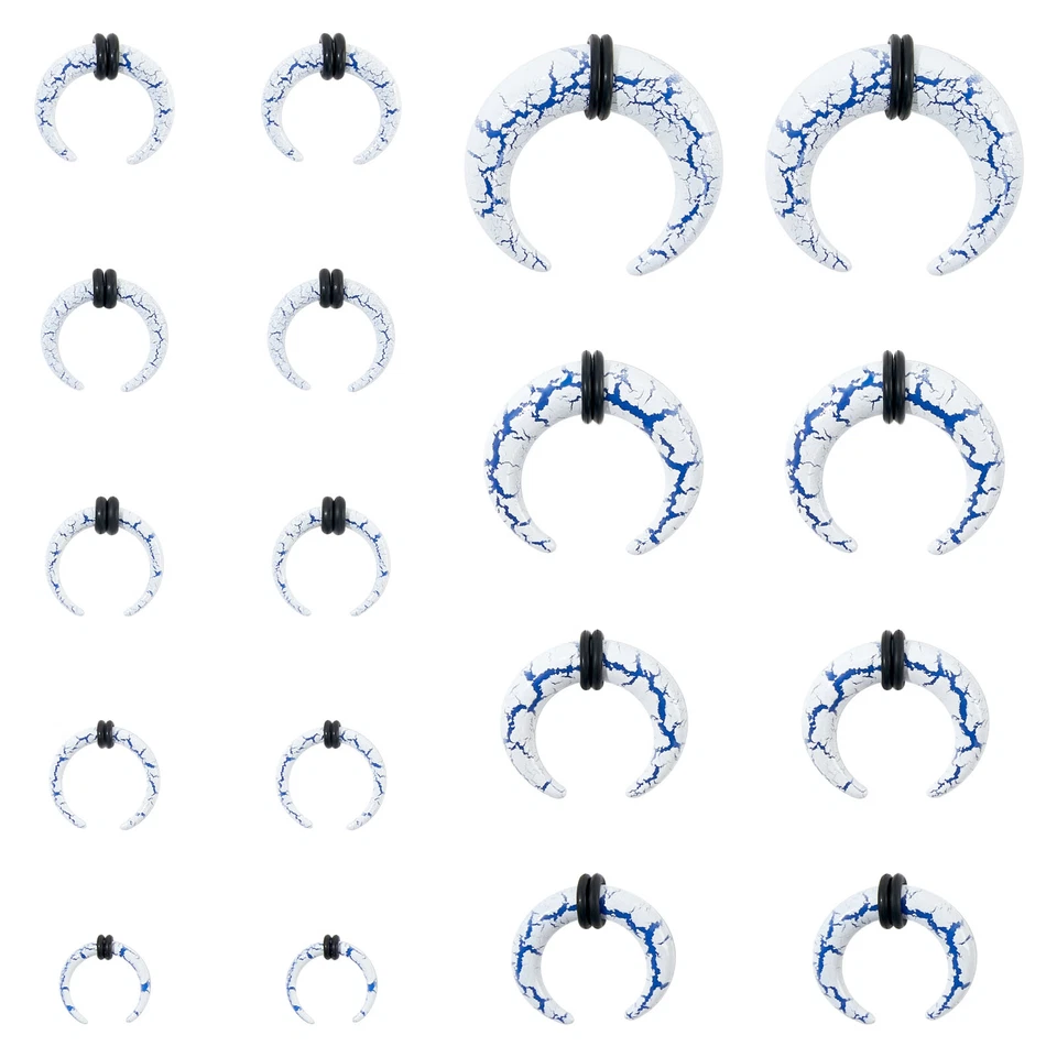 18Pcs 14G-00G Septum Pincher Tapers Buffalo Ear Gauges Kit Stretching for Nose - Image 1 of 4
