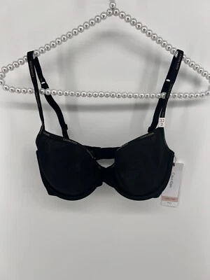 Calvin Klein Lightly Lined Demi Bra Black US/UK Size 32D QF1839-001 NWT - Image 1 of 3