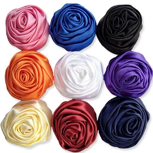 3 cm Mini Vino Rojo Rosa Brote Clip para Cabello Niños Pequeños Flor Niños. Empuñaduras para dama de honor - Imagen 1 de 13