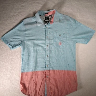 Volcom Shirt Men's Medium Slim Fit Short Sleeve Button Down - Image 1 of 4