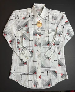 VTG H BAR C Western Legacy Shirt White 16-33 Pocket Pearl Snaps New - Picture 1 of 8