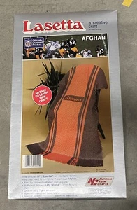 Vintage Decke Bastelset Cleveland Browns Afghan 38” X 66” NFL New Old Stock - Bild 1 von 6