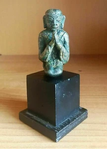 PAGAN BURMESE BUDDHA ANTIQUE 13 Cent. BURMA GILT BRONZE FIGURINE FIGURE - Picture 1 of 11