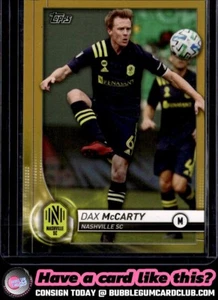 2020 Topps MLS Dax McCarty Gold #/50 Nashville SC - Picture 1 of 2