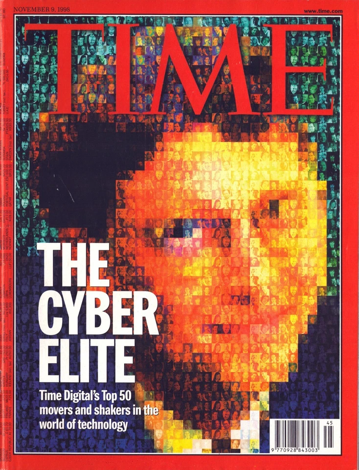 Bill Gates The Cyber Elite Vintage Time Magazine 1998 NO LABEL !! - Image 1 of 1