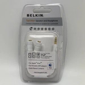 ✅ New Genuine Belkin Headphone Splitter Y-adapter iPod Access Apple MP3 Player - Picture 1 of 3