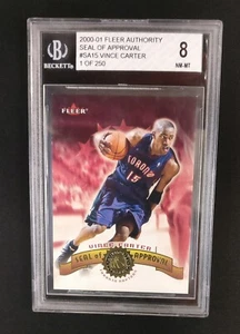 2000-01 Fleer Authority NBA Baloncesto BGS 8 #SA15 Vince Carter 014/250 - Imagen 1 de 2