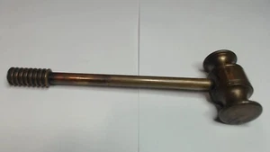 Vintage Solid Brass Gavel 6 3/8" Long - Bild 1 von 7