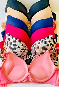 3 pack Women Bras Power Push Up add 2 cup size 3 hooks push-ups bra 9909 32B-40C - Picture 1 of 12