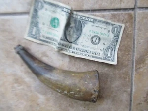 Nice REVOLUTIONARY WAR PISTOL OR PRIMING POWDER HORN, Flintlock Musket, Militia - Picture 1 of 6