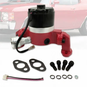 Red Aluminum EWP Electric Water Pump Fits Chevy Small Block 262 327 350 383 400 - Imagen 1 de 5