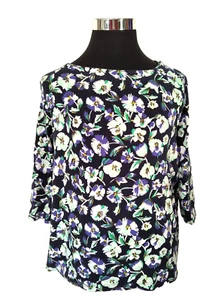 Camiseta Croft & Barrow Para Mujer Talla 1X Pullover Multicolor Floral Algodón Cuello Barco - Imagen 1 de 17