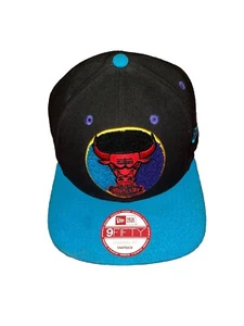 New Era 9fifty Chicago Bulls Mütze Schwarz Blau Windy City Snap Back Cap Carpet Logo - Bild 1 von 5