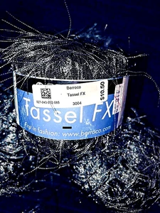 Lot of 4 Skeins Berroco Tassel FX Black / Silver - Picture 1 of 9