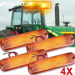 4X AR60250 FOR John Deere 2055 2155 2355 2555 2755 LED Flashing Cab Light Yellow - Picture 1 of 11
