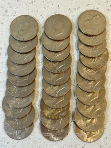 Lote de monedas de dólar Eisenhower 30 ~ 1974 - Ike $1 Denver y Filadelfia - Lote 5 - Imagen 1 de 7