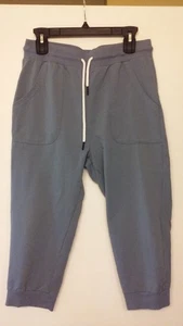 Neue blaue Jogginghose Caprihose Stil Länge Fronttaschen Bindeband Taille Große L Baumwolle - Bild 1 von 5