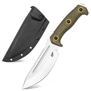 EF137 Lama Fissa Larghezza 2" N690 Lama Acciaio Manico Micarta Full Tang Pesante Du... - Foto 1 di 6