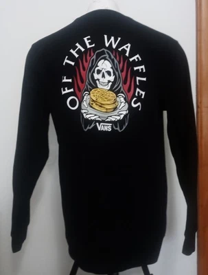 Off The Waffles Vans Hombre Crew Pullover Negro Sudadera Esqueleto Patinador Talla XL Foto 1 de 4