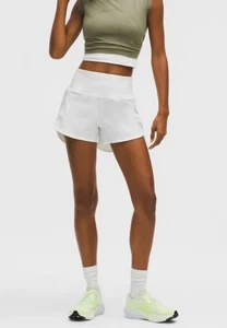 Pantaloncini da corsa Lululemon Athletic bianchi Speed Up foderati vita alta taglia 10 alti - Foto 1 di 10