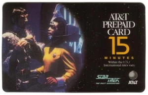 Star Trek: 15m The Next Generation: Spock & Geordi LaForge SPECIMEN Phone Card - Picture 1 of 1