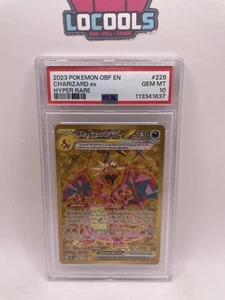 2023 POKEMON OBF EN-OBSIDIAN FLAMES HYPER RARE #228 CHARIZARD EX PSA 10 - Picture 1 of 2