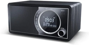 SHARP DR-450(BK) 6W DAB+/FM Digital Radio with Bluetooth & Alarm Clock Black - Picture 1 of 7