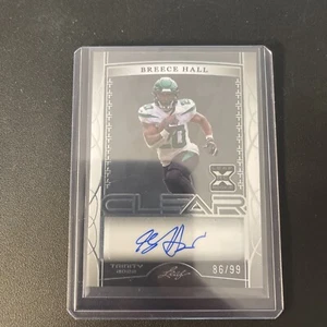 2022 Leaf Trinity Clear Breece Hall RC Rookie AUTO 86/99 - Bild 1 von 3