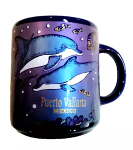 Taza de café para delfines Puerto Vallarta taza de café México recuerdo taza de té cacao - Imagen 1 de 5