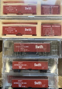 n scale swift refridgerator line runner pack set 5RD# SRLX Reefer Box Car MTL - Picture 1 of 5