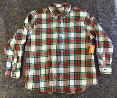 Camisa de franela de algodón a cuadros roja y verde Gymboree para mujer talla XL Foto 1 de 4