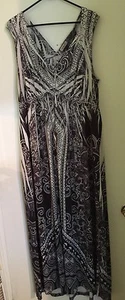 One World Black And White Dress Size 2X Sleeveless Summertime - Picture 1 of 4