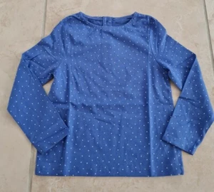 JOHN LEWIS BABY GIRLS SOFT COTTON Tee T-Shirts LONG SLEEVE BLUE SPOTS BRAND NEW - Picture 1 of 6