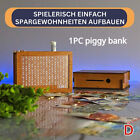 Money Box Piggy Bank Wood Money Bank, Reusable Money Box With Saving Goal