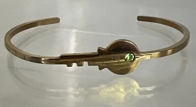 ELLANDEMM February Green Crystal Key Cuff Bracelet - Image 1 of 2