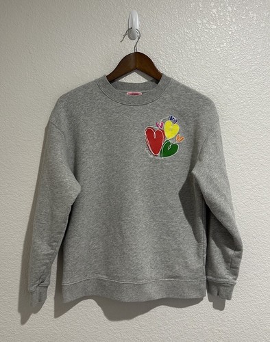 Felpa Kate Spade adulto taglia XXS grigio pullover ricamato casual donna