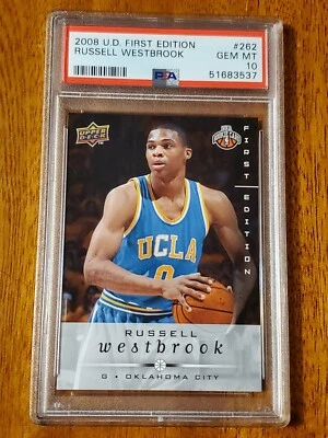 2008-09 UPPER DECK FIRST EDITION RUSSELL WESTBROOK (ROOKIE) #262 PSA GEM MINT 10 - Image 1 of 2