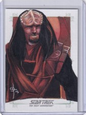 2022 RITTENHOUSE STAR TREK TNG SKETCHAFEX SKETCH ARTWORK by  LEON BRAOJOS 1/1