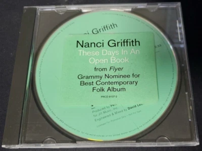 Nanci Griffith These Days In An Open Book CD (PROMO Single) - Image 1 of 2