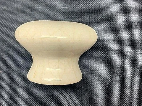 30 Antique White Mushroom Button Porcelain pulls or knobs Cover